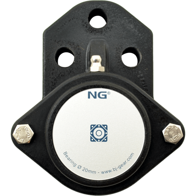 NG flange bearing F3 Ø20, 3-bolt, closed cover