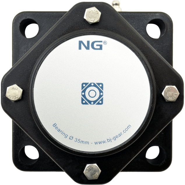 NG waterproof flange bearing F4 Ø35, 4-bolt, closed cover