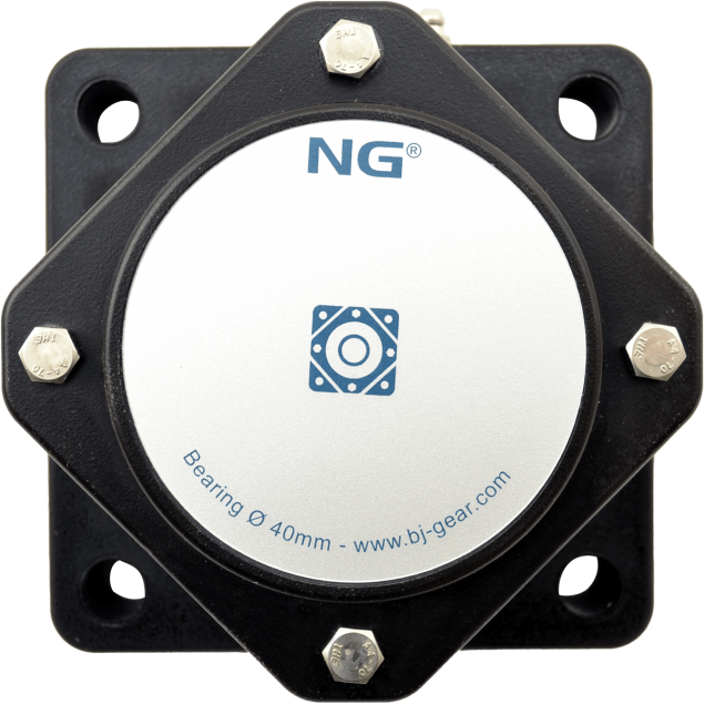 NG waterproof flange bearing F4 Ø40, 4-bolt, closed cover