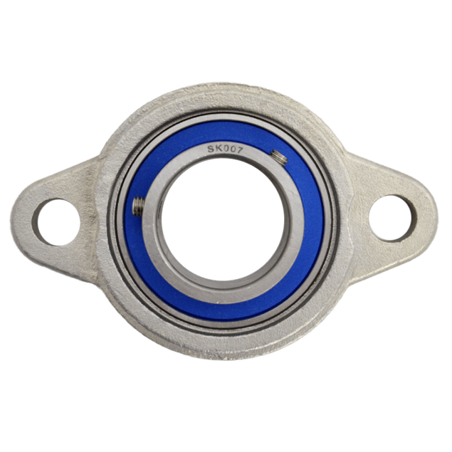 Mini flange bearing MKFL Ø35, set screw, stainless steel