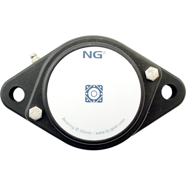 NG waterproof flange bearing F2 Ø35, 2-bolt, closed cover