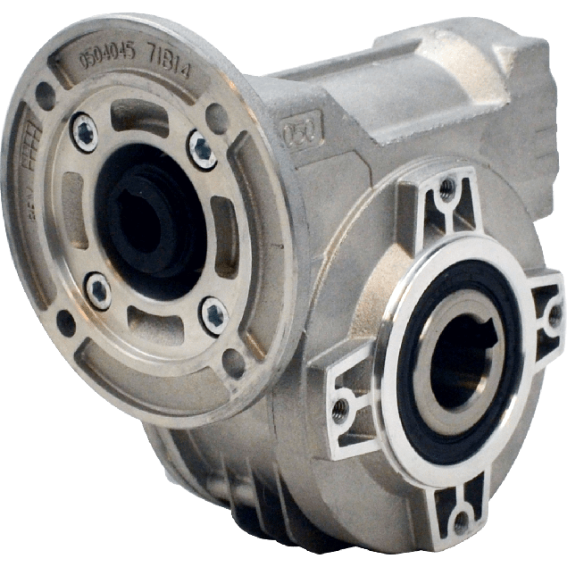 Hydro-Mec 050, snekkegear Ø25 SS hulaksel, 7:1, indgang 80B14, aluminium