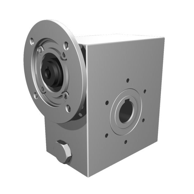 Clean-Geartech N50, worm gear Ø25, 7:1, input 71B14, stainless steel