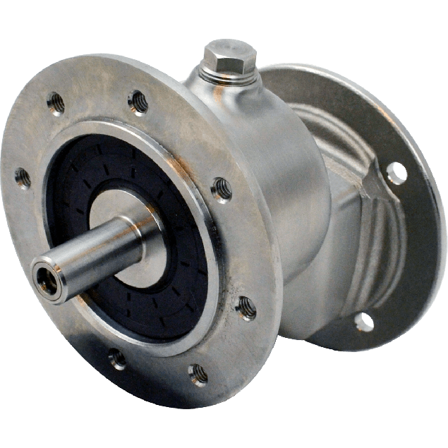 Clean-Geartech 211N, 1 Stufig Stirnradgetriebe, 2,8:1, Eingang 63B14, Abgang 71B14, Edelstahl