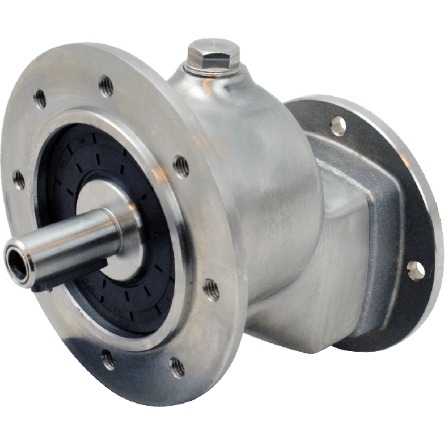 Clean-Geartech 211N, 1 stage coaxial gear, 6,22:1, input 71B14, output 71B14, stainless steel