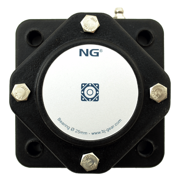 NG waterproof flange bearing F4 Ø25, 4-bolt, closed cover