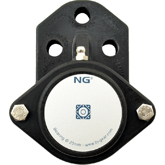 NG wasserdicht Flanschlager F3 Ø20, 3-Loch, geschlossen Deckel