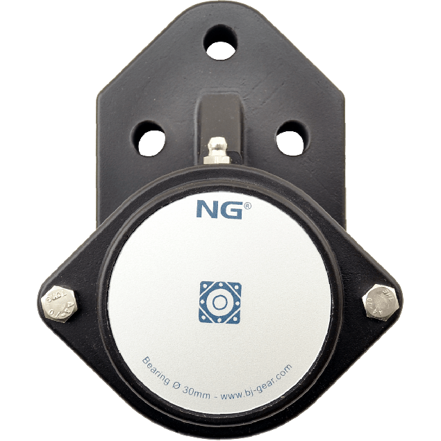 NG waterproof flange bearing F3 Ø30, 3-bolt, closed cover