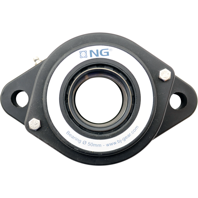 NG waterproof flange bearing F2 Ø50, 2-bolt, open cover