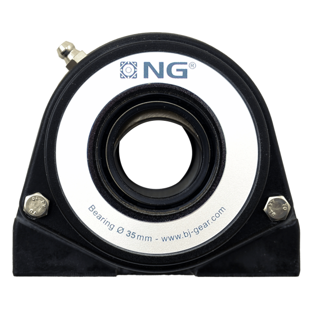 NG waterproof pillow block bearing with thread S2 Ø35, 2-bolt, open cover