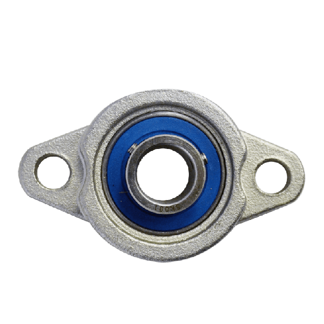 Mini flange bearing MKFL Ø12, set screw, stainless steel