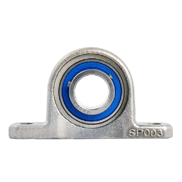 Mini pillow block bearing MKP Ø17, set screw, stainless steel