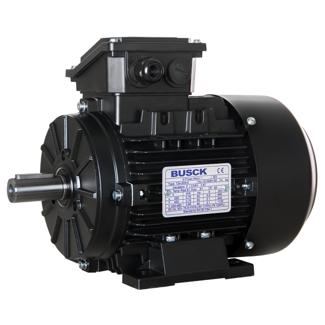 Busck AC motor T3A90S-4B3, 1,1kW, 1440RPM, B3, 230/400, 50 Hz, Aluminium