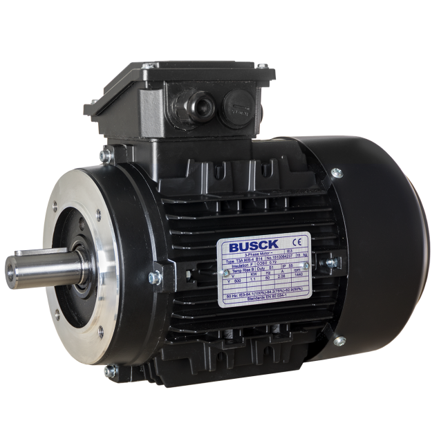 Busck AC motor T3A90S-6, 0,75kW, 950RPM, B14, 230/400, 50 Hz, Aluminium