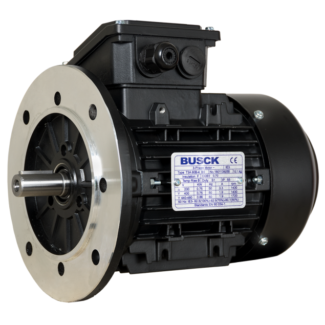 Busck Wechselstrommotor T2A63B-4B5, 0,18kW, 1350RPM, B5, 230/400, 50 Hz, Aluminium