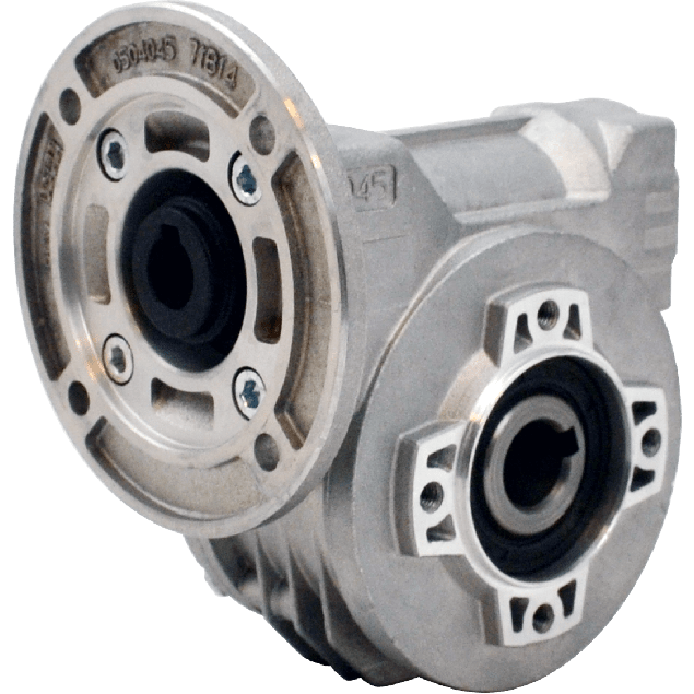 Hydro-Mec 045, Schneckengetriebe Ø18 SS Hohlwelle, 70:1, Eingang 71B14, Aluminium