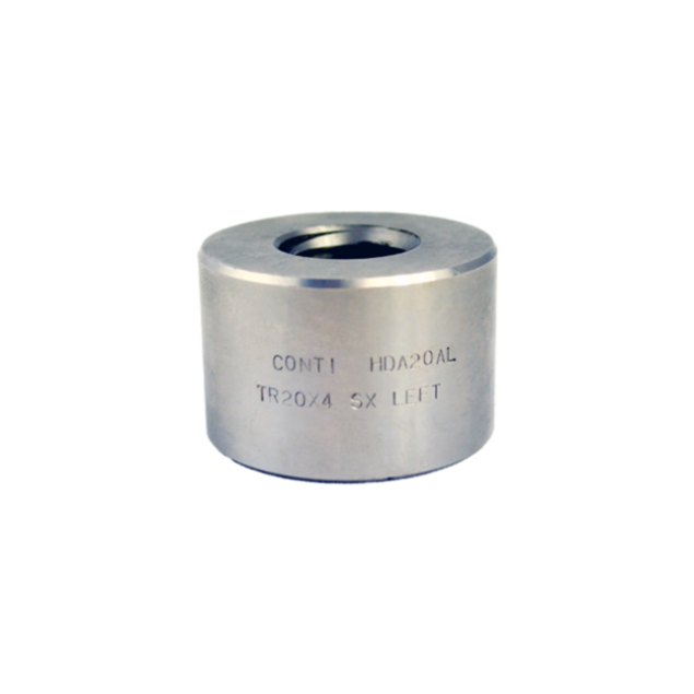 CONTI HDA Tr 20x4 cylindrical trapezoidal nut, left thread, stainless steel