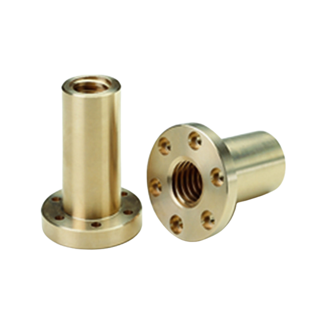 CONTI HAL Tr 50x8, trapezoidal nut with flange, left thread, aluminum bronze