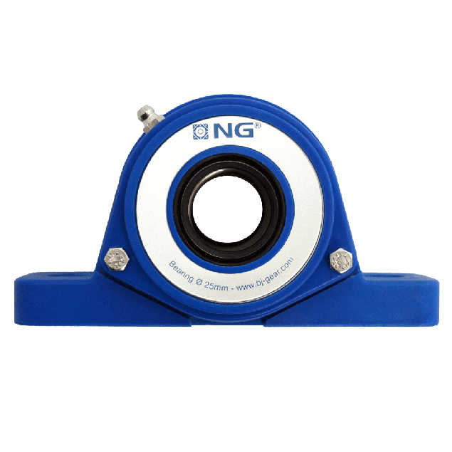 NG waterproof pillow block bearing SF2 Ø25, 2-bolt, open cover, blue