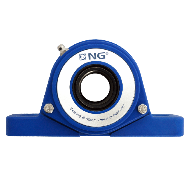 NG waterproof pillow block bearing SF2 Ø30, 2-bolt, open cover, blue
