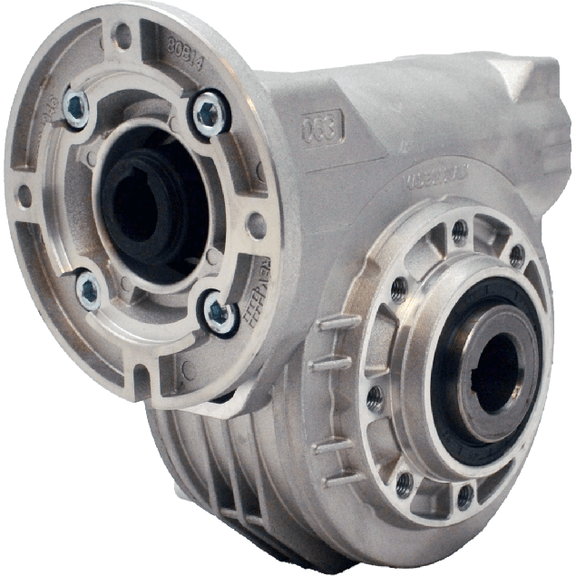 Hydro-Mec 063, Schneckengetriebe Ø25 Hohlwelle, 60:1, Eingang 80B14, Aluminium