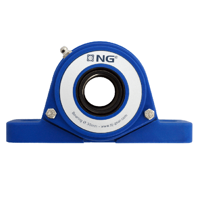 NG waterproof pillow block bearing SF2 Ø30, 2-bolt, open cover, blue