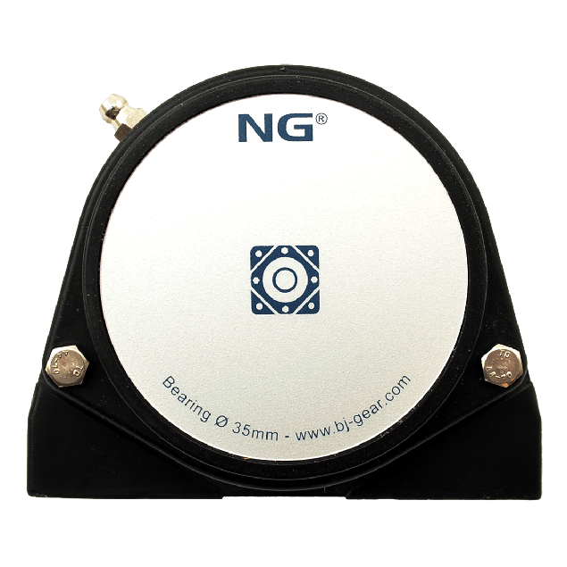 NG wasserdicht Stehlager mit Gewinde S2 Ø35, 2-Loch, geschlossen Deckel