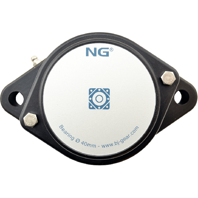 NG waterproof flange bearing F2 Ø40, 2-bolt, closed cover