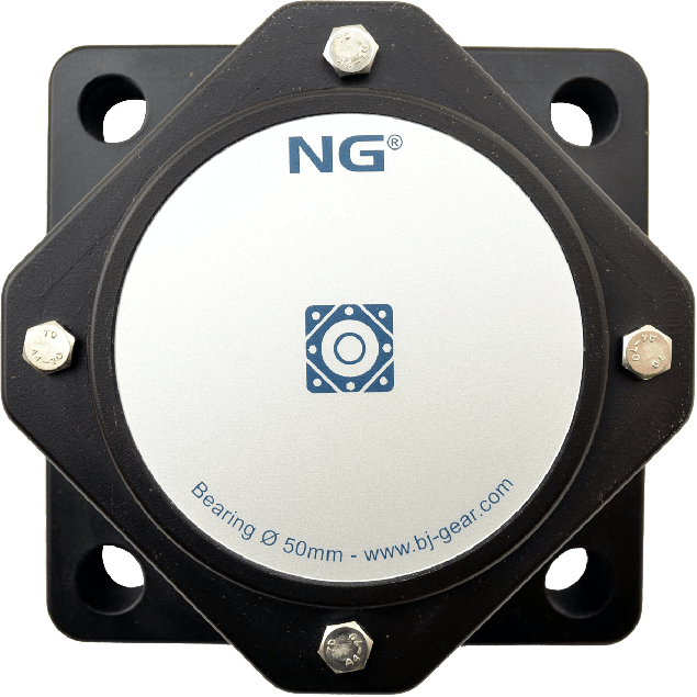 NG wasserdicht Flanschlager F4 Ø50, 4-Loch, geschlossen Deckel