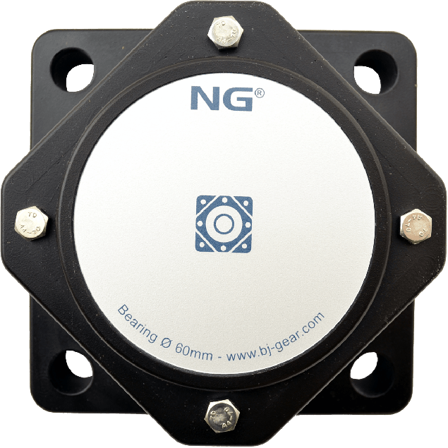 NG wasserdicht Flanschlager F4 Ø60, 4-Loch, geschlossen Deckel