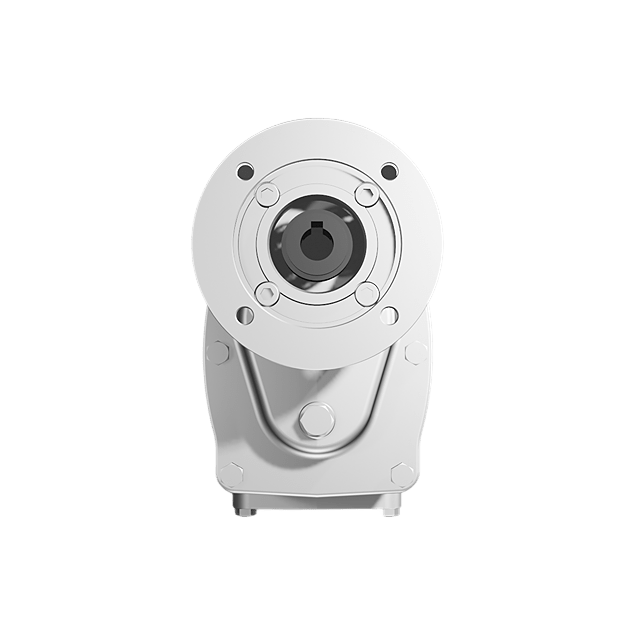 Clean-Geartech X43N, helical bevel gear Ø25H7 hollow shaft, 79,44:1, input 63B14, V5, stainless steel