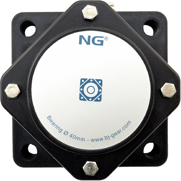 NG wasserdicht Flanschlager F4 Ø40, 4-Loch, geschlossen Deckel