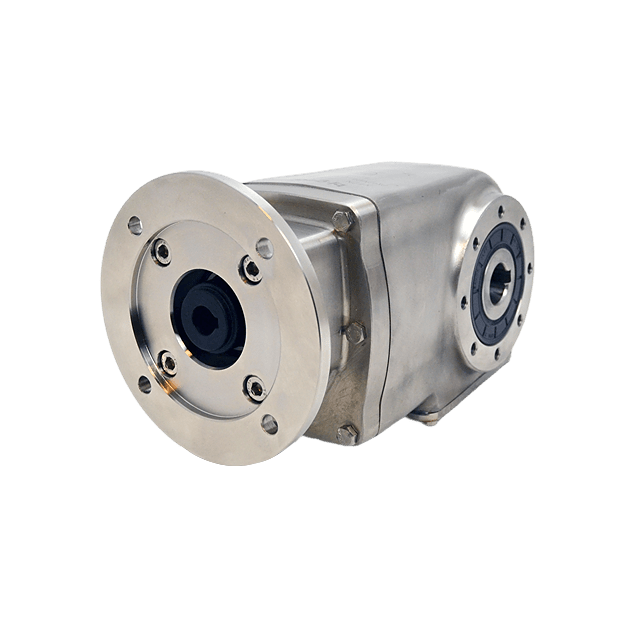 Clean-Geartech X42N, keglehjulsgear Ø25H7 hulaksel, 11,2:1, indgang 90B14, B3, rustfrit stål