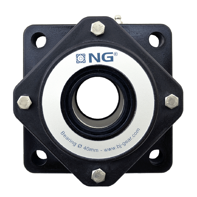 NG waterproof flange bearing F4 Ø40, 4-bolt, open cover