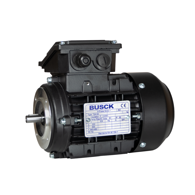 Busck AC motor T2A63C-4, 0,25kW, 1360RPM, B14, 230/400, 50 Hz, Aluminium