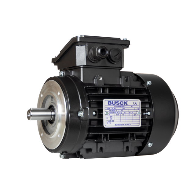 Busck AC motor T2A80A-6, 0.37kW, 935RPM, 230/400V, 50Hz, aluminium