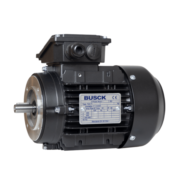 Busck T2A71C-6 AC motor, 0,37kW, 905RPM, B14, 230/400, 50 Hz, Aluminium