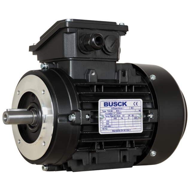 Busck AC motor T3A80C-4, 1.1kW, 1430RPM, 230/400V, 50Hz, aluminium