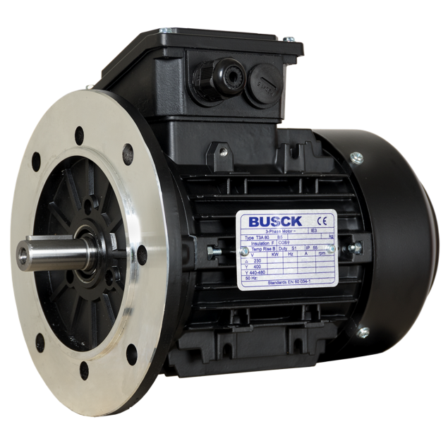 Busck AC motor T3A80B-4B5, 0.75kW, 1430RPM, 230/400V, 50Hz, aluminium