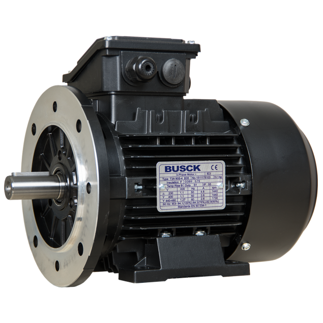Busck AC-motor T3A90S-2B34, 1.5kW, 2900RPM, 230/400V, 50Hz, aluminium