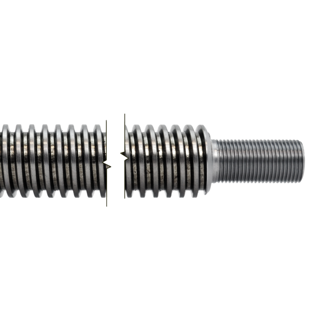 TR24x5 Trapezoidal Spindle – Cut to Custom Length, M16x2 Male Thread