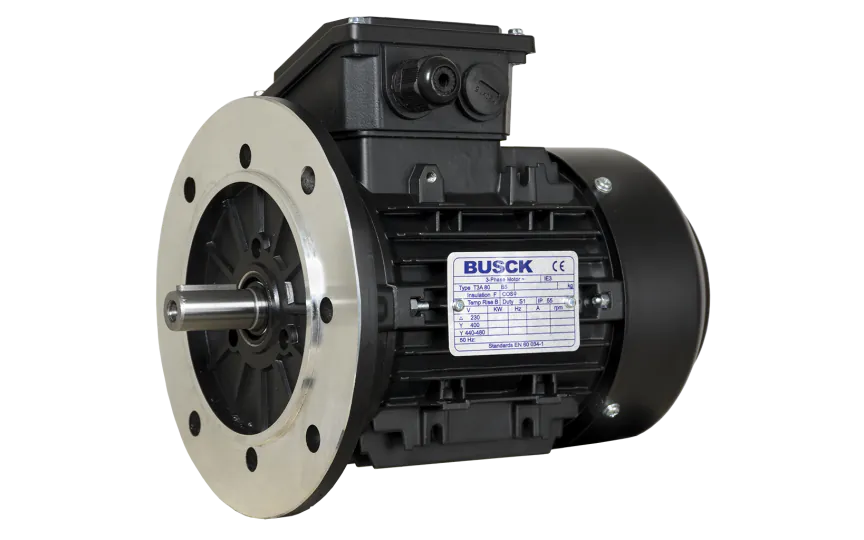 Busck AC motor T3A80C-4B5, 1,1kW, 1430RPM, B5, 230/400, 50 Hz, Aluminium