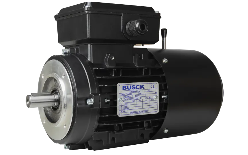 Busck Wechestrommotor mit Bremse T2AB80A-6, 0.37kW, 935RPM, 230/400V, 50Hz, Aluminium