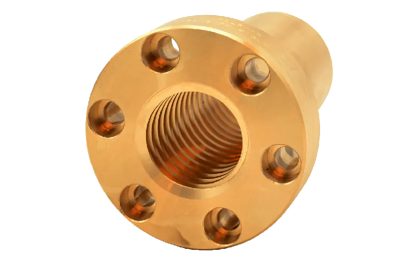 CONTI HDL Tr 25x25 trapezmøtrik med flange, højre gevind, bronze