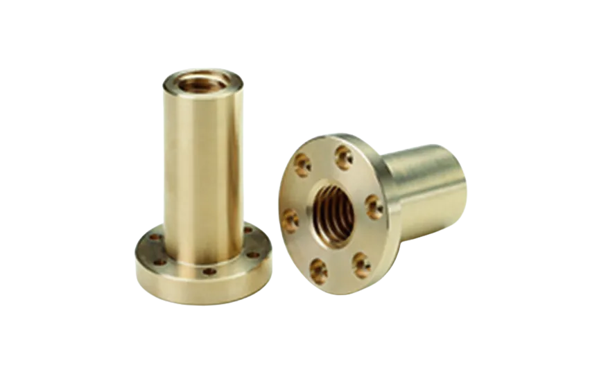 CONTI HAL Tr 60x9 trapezoidal nut with flange, right thread, aluminum bronze