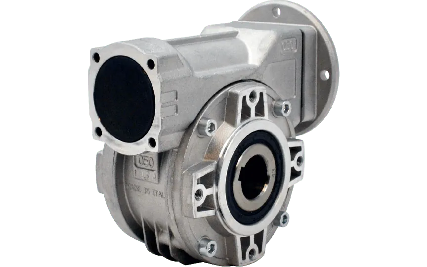Hydro-Mec 050, worm gear Ø25 SS hollow shaft, 43:1, input 56B14, aluminium