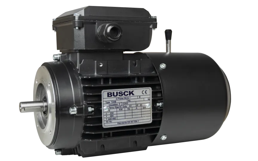 Busck AC-bremsemotor T2AB90S-8, 0.37kW, 710RPM, 230/400V, 50Hz, aluminium