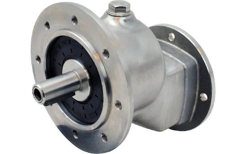 Clean-Geartech 211N, 1 stage coaxial gear, 8,29:1, input 71B14, output 71B14, stainless steel