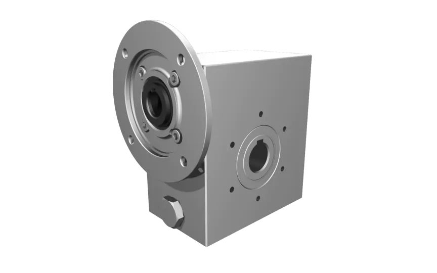 Clean-Geartech VFI I50, worm gear Ø25, 26:1, input 80B14, B3, OF320, stainless steel
