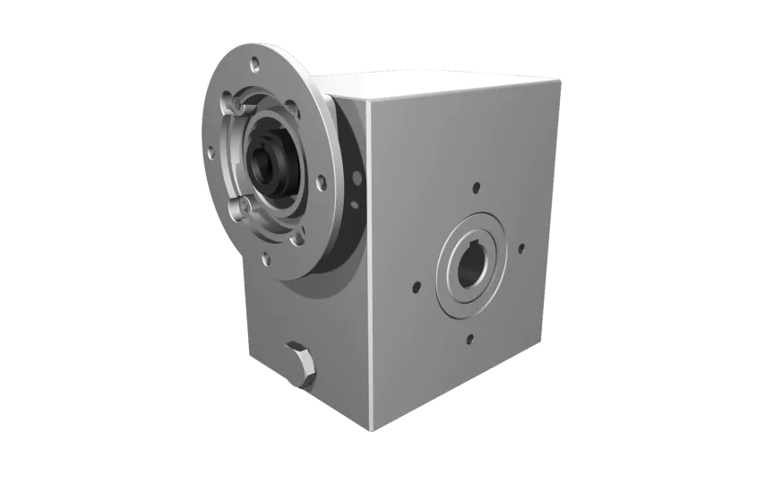 Clean-Geartech VFI I63, worm gear Ø25, 36:1, input 80B14, B3, OF320, stainless steel